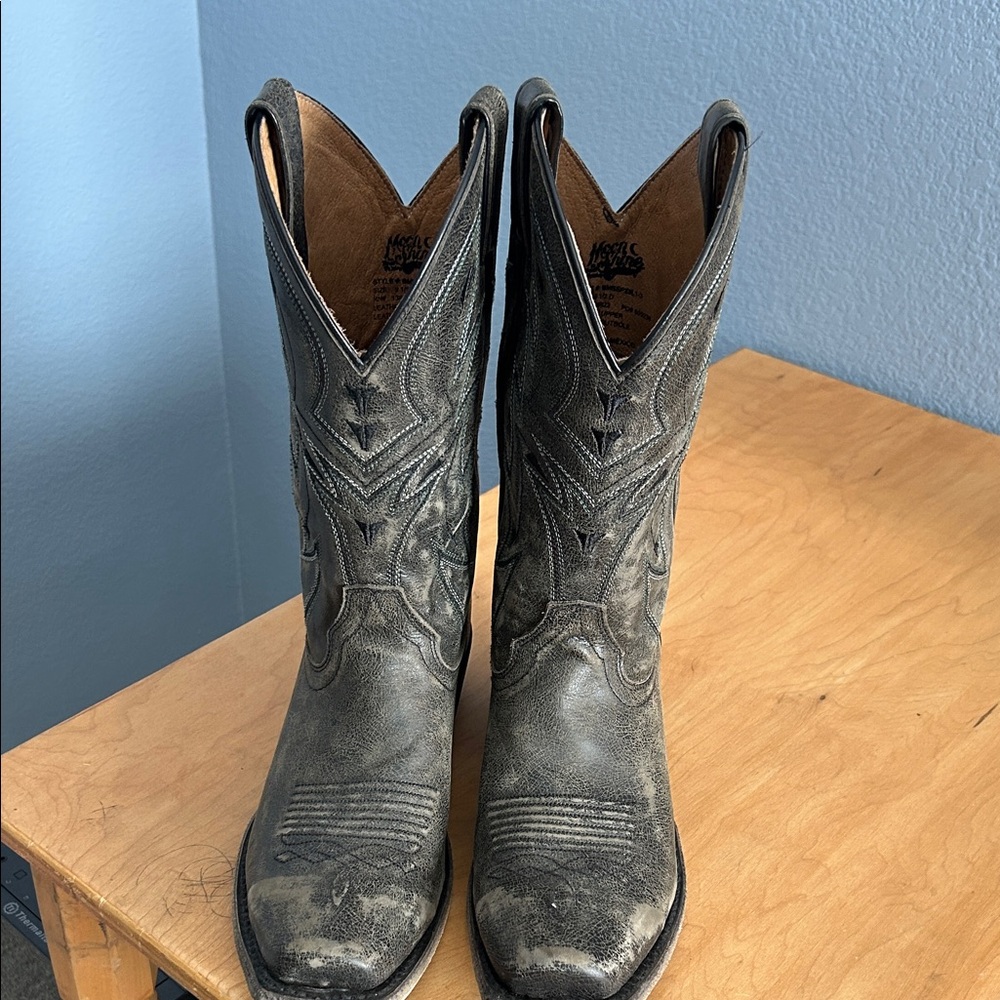 Men's Gray Cowboy Western Boots